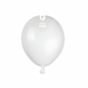 5 inch white balloon close up detail