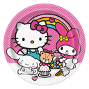 Round Hello Kitty and Friends themed party plate