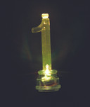 Flashing Birthday Candle Holder Number 1 - Color Changing Light
