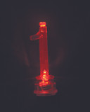 Flashing Birthday Candle Holder Number 1 - Color Changing Light