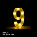8-inch Gold LED Number Light 9