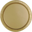 Gold paper plates 20 count 8.5 inch round disposable party plates