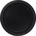 Black paper plates 20 count 8.5 inch round disposable party plates
