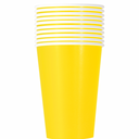 Neon Yellow Paper Party Cups – 10 Count, 12oz