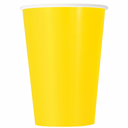 Neon Yellow Paper Party Cups – 10 Count, 12oz