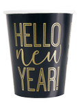 Hello New Year 9 oz party cups in an 8 pack