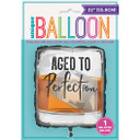 aged to perfection party balloon used as birthday decor