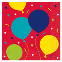 balloon party birthday large paper napkins 16-count