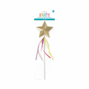 Gold star princess wand with ribbon tassels