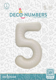 DecoChamp Latte Foil Number 5 Balloon 34" for Fifth Birthday and Party Decorations