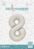DecoChamp Latte Foil Number 8 Balloon 34" for Birthday Milestone Party Decor