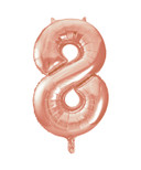 Giant Balloon Numeral number 8 Rose Gold