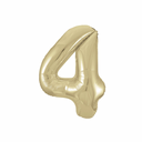 Oversized gold foil balloon shaped like number five