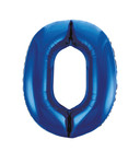Giant Balloon Numeral number 0 blue