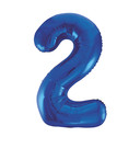 Giant Balloon Numeral number 2 blue