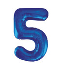 Giant Balloon Numeral number 5 blue