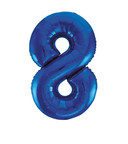 34" Giant Balloon Numeral Number 8 Blue