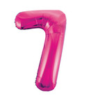 Giant Balloon Numeral number 7 Rose