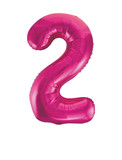 Unique Giant Foil Balloon "2" - 34 Inch Pink