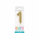 Gold Number 1 Birthday Candle – 1ct