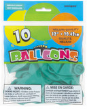 10 Balloons Helium Quality Emerald Green