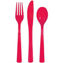 Unique Party plastic cutlery 18 ct 6 of each, Forks, Knives, Spoons