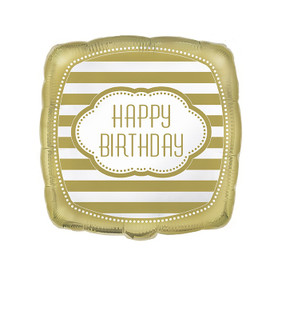 Golden Happy Birthday foil balloon