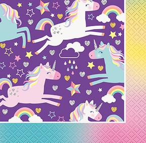 Unicorns Small Napkins 16 Ct 2ply