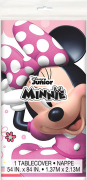 Minnie Plastic Tablecover 54 in x 84 in
