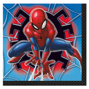 spider-man small paper napkins 16-count for kids party