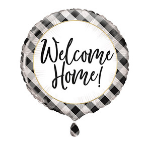 18" BLK Welcome Home Balloon