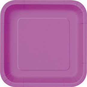 16ct Pretty Purple Paper Plates 7"