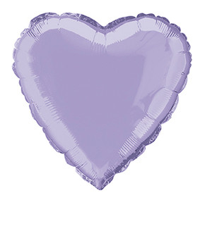 Metallic Lavender Heart Shaped Balloon, 18 in