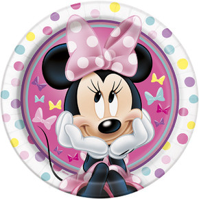 Minnie Disney plates 8 ct 8 5/8 in 21.9 cm