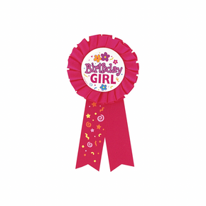 Birthday girl party ribbon