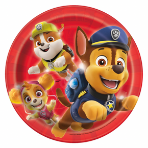 Paw Patrol themed paper party plate