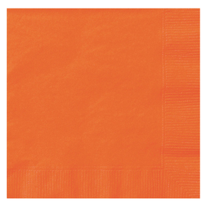 pumpkin orange large paper napkins for fall party table setting