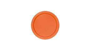 Pumpkin Orange Paper Plate Round Small