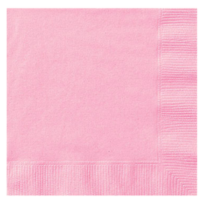 light pink small paper napkins for party table setting