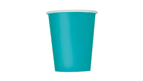 Caribbean  Teal Paper Cups 14- 9oz. (270ml)