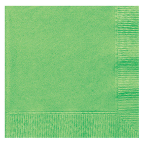 lime green small paper napkins for party table setting