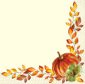 Autumn Pumpkin Napkins in Watercolor 16 ct. 2