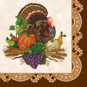 Harvest Turkey Napkins 16 qt. 2 ply