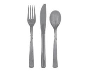 Unique Party Silver Cutlery