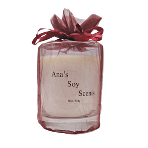 Winter Berry, Ana's Soy Scents 11oz Candle With Sheer Bag