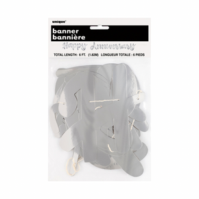 Happy Anniversary banner 6 ft colorful letters