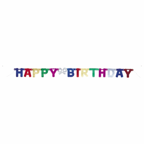Colorful birthday wall decoration banner