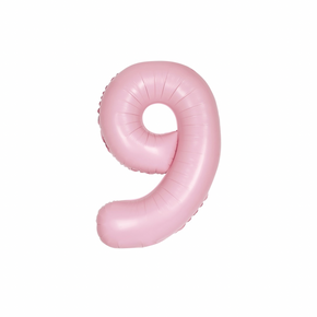 Elegant pale pink number 9 balloon for party backdro