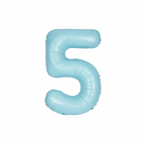 34” Matte Blue Number 5 Foil Balloon – 1ct