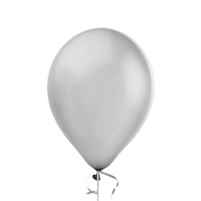 12 Inch Balloons Latex- Silver Pearl 30.4 CM